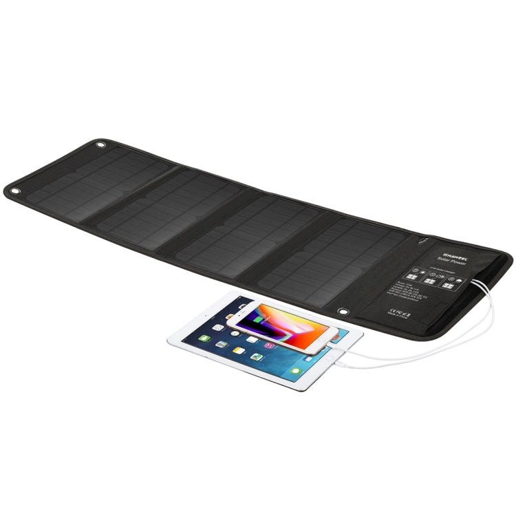 HAWEEL 28W Foldable Solar Panel Charger with 5V 3A Max Dual USB Ports - Charger by HAWEEL | Online Shopping UK | buy2fix