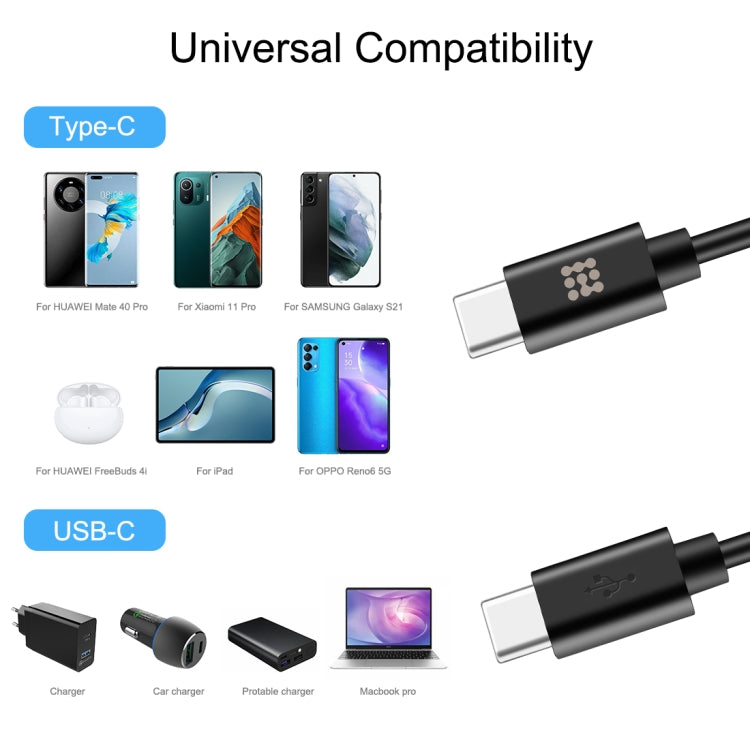 HAWEEL 1m 25W 3A Type-C / USB-C to Type-C / USB-C Fast Charging Data Cable with OTG -  by buy2fix | Online Shopping UK | buy2fix