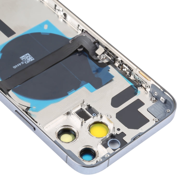 For iPhone 13 Pro Max Battery Back Cover with Side Keys & Card Tray & Power + Volume Flex Cable & Wireless Charging Module(Blue) - Repair & Spare Parts by buy2fix | Online Shopping UK | buy2fix