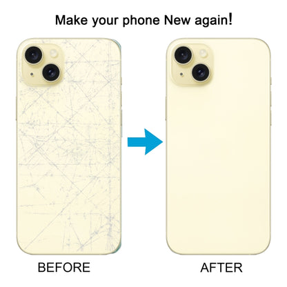 For iPhone 15 Glass Battery Back Cover(Yellow) -  by buy2fix | Online Shopping UK | buy2fix