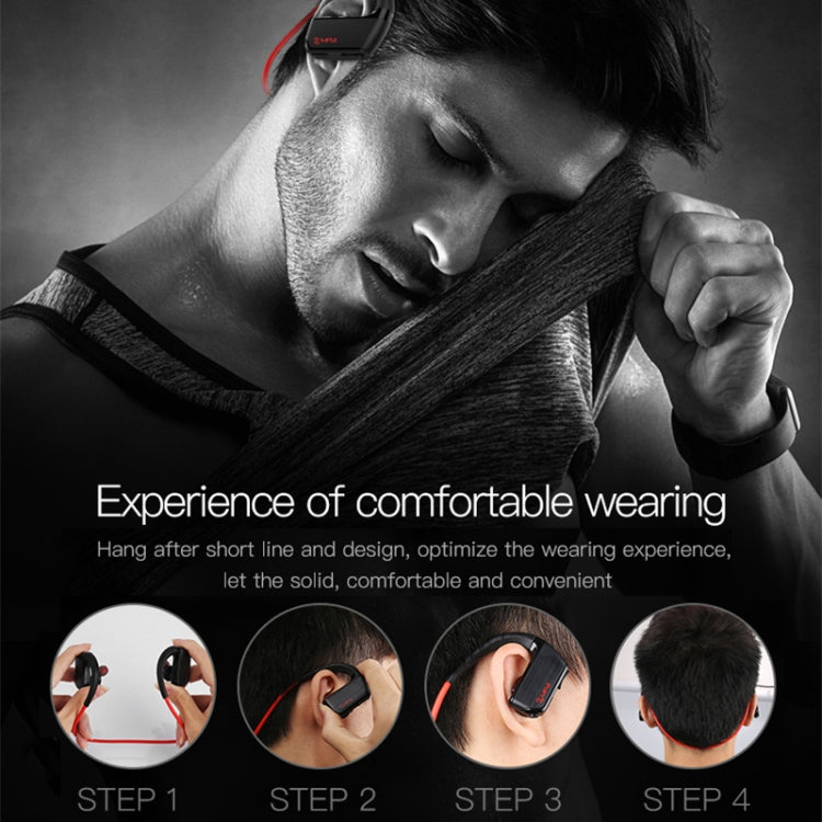 J2 Bluetooth 4.2 Binaural Hanging Type Wireless Sports Bluetooth Earphone, Built-in Memory (Red) - Bluetooth Earphone by buy2fix | Online Shopping UK | buy2fix