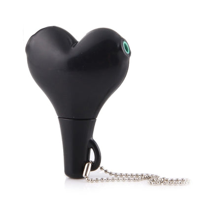 1 Male to 2 Females 3.5mm Jack Plug Multi-function Heart Shaped Earphone Audio Video Splitter Adapter with Key Chain for iPhone, iPad, iPod, Samsung, Xiaomi, HTC and Other 3.5 mm Audio Interface Electronic Digital Products(Black) - Splitter Adapter by buy2fix | Online Shopping UK | buy2fix