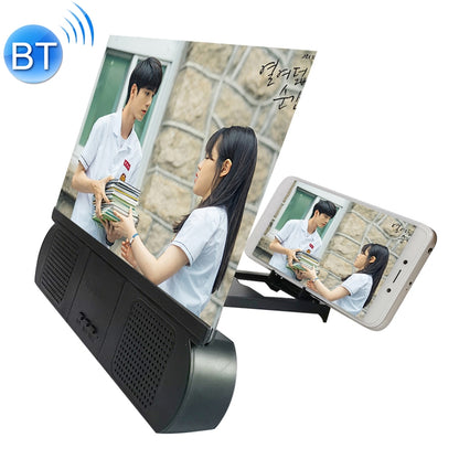 F9 10 inch Universal Chargeable Mobile Phone Screen Amplifier HD Video Amplifier with Silicone Suction Cup Stand & Bluetooth Speaker(Black) - Screen Magnifier by buy2fix | Online Shopping UK | buy2fix