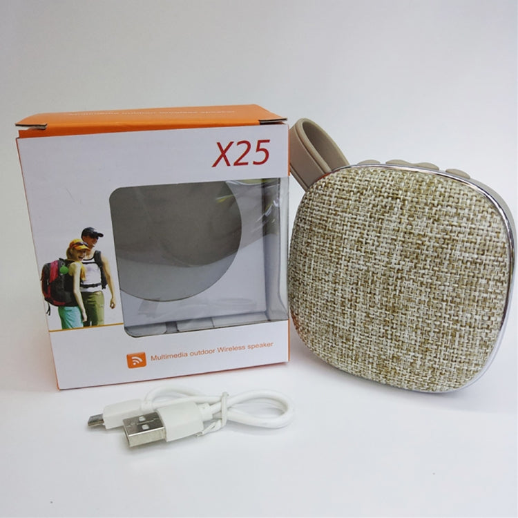 X25new Cloth Texture Square Portable Mini Bluetooth Speaker, Support Hands-free Call & TF Card & AUX(Green) - Mini Speaker by buy2fix | Online Shopping UK | buy2fix