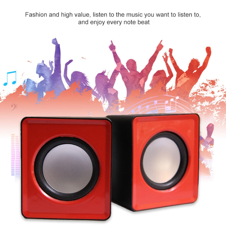 USB Mini Mobile Phone Computer Wired Speaker, Does Not Support Tuning(Red) -  by buy2fix | Online Shopping UK | buy2fix