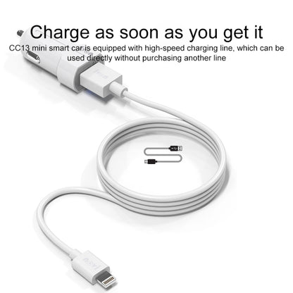 IVON CC13 QC 3.0 Fast Charging Car Charger Set with Micro USB Charging Cable (White) - Car Charger by IVON | Online Shopping UK | buy2fix