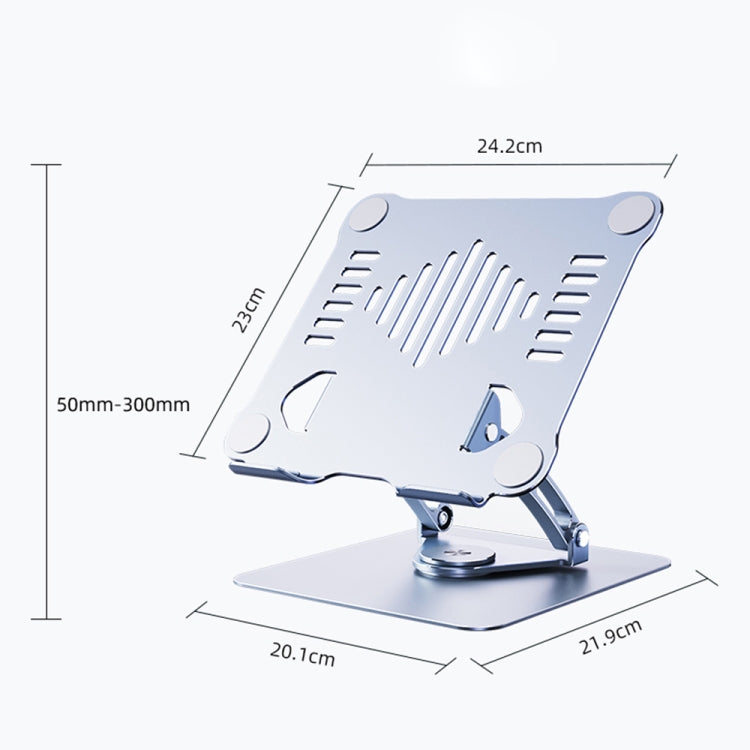 R-JUST HZ39 Triangular Swivel Lift Laptop Stand (Silver) - MacBook Holder by R-JUST | Online Shopping UK | buy2fix