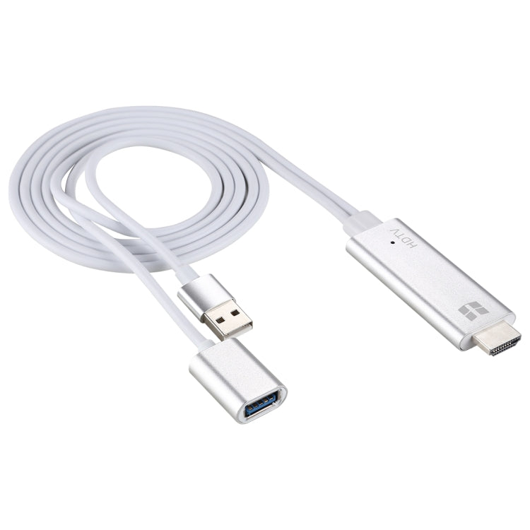 USB 3.0 Female HDMI HD 1080P Video Converter HDTV Cable(Silver) - Video & Audio Cable by buy2fix | Online Shopping UK | buy2fix