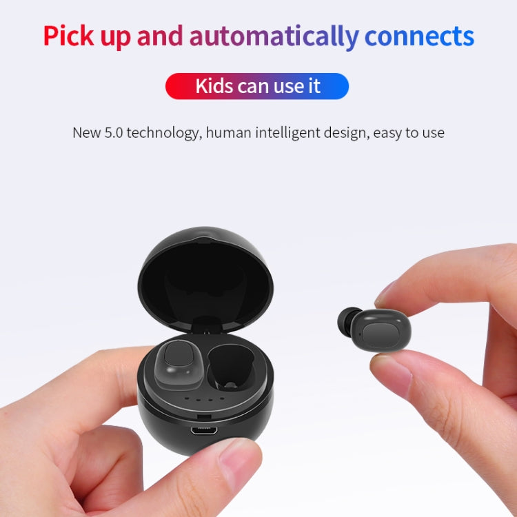 A10 TWS Space Capsule Shape Wireless Bluetooth Earphone with Magnetic Charging Box & Lanyard, Support HD Call & Automatic Pairing Bluetooth(White + Black) - TWS Earphone by buy2fix | Online Shopping UK | buy2fix