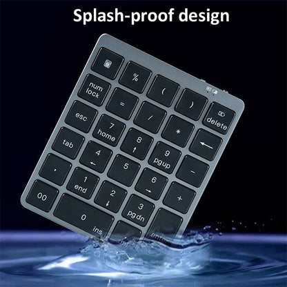 N970 Pro Dual Modes Aluminum Alloy Rechargeable Wireless Bluetooth Numeric Keyboard with USB HUB (Silver) - Mini Keyboard by buy2fix | Online Shopping UK | buy2fix