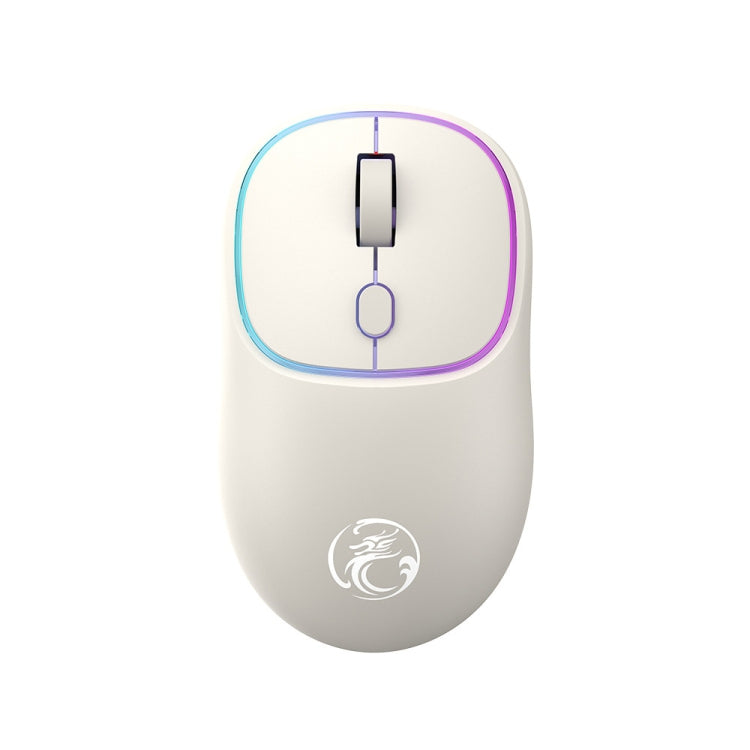 iMICE W-618 Rechargeable 4 Buttons 1600 DPI 2.4GHz Silent Wireless Mouse for Computer PC Laptop (Milk Tea) - Wireless Mice by iMICE | Online Shopping UK | buy2fix