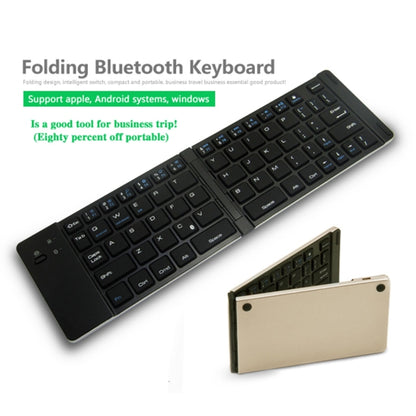 F66 Foldable Bluetooth Wireless 66 Keys Keyboard, Support Android / Windows / iOS(Gold) - Wireless Keyboard by buy2fix | Online Shopping UK | buy2fix