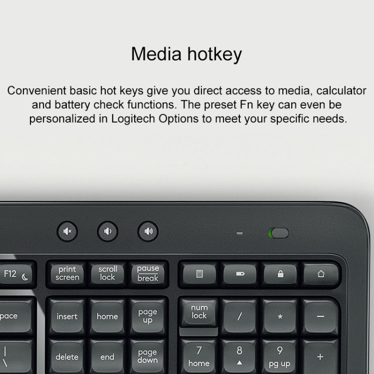 Logitech MK540 Wireless Keyboard and Mouse Set (Black) - Wireless Keyboard by Logitech | Online Shopping UK | buy2fix