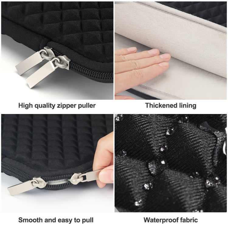 Diamond Texture Laptop Liner Bag, Size: 14-15.4 inch (Black) - 15 inch by buy2fix | Online Shopping UK | buy2fix