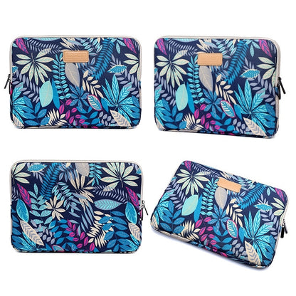 Lisen 7.0 inch Sleeve Case Colorful Leaves Zipper Briefcase Carrying Bag(Blue) - Other by buy2fix | Online Shopping UK | buy2fix