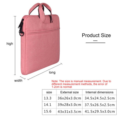 ST01S Waterproof Oxford Cloth Hidden Portable Strap One-shoulder Handbag for 14.1 inch Laptops(Pink) - 14.1 inch by buy2fix | Online Shopping UK | buy2fix