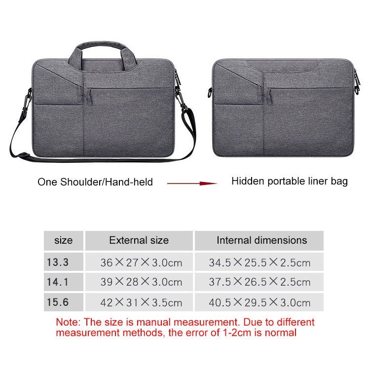 ST02S Waterproof Tear Resistance Hidden Portable Strap One-shoulder Handbag for 15.6 inch Laptops, with Suitcase Belt(Pink) - 15.6 - 17 inch by buy2fix | Online Shopping UK | buy2fix