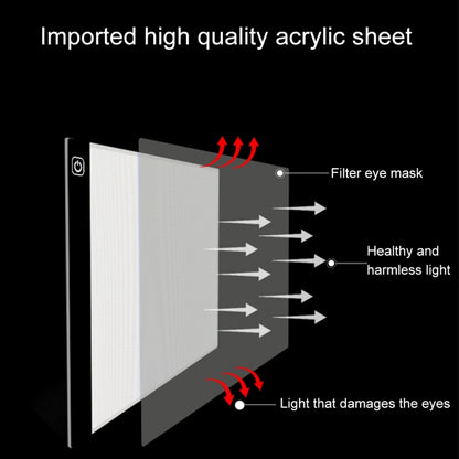 5W 5V LED Three Level of Brightness Dimmable A4 Acrylic Copy Boards Anime Sketch Drawing Sketchpad - Consumer Electronics by buy2fix | Online Shopping UK | buy2fix