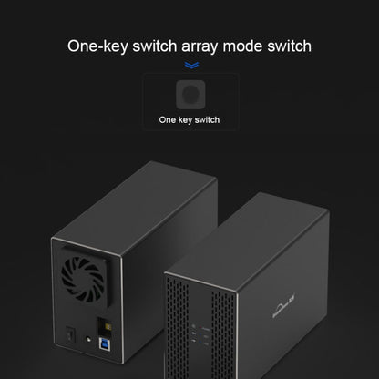 Blueendless Type-C / USB-C Interface 3.5 inch 2 Bay RAID Combination Array HDD External Enclosure (UK Plug) - HDD Enclosure by Blueendless | Online Shopping UK | buy2fix