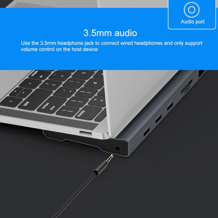 Blueendless 11 In 1 Multi-function Type-C / USB-C HUB Expansion Dock - Computer & Networking by Blueendless | Online Shopping UK | buy2fix