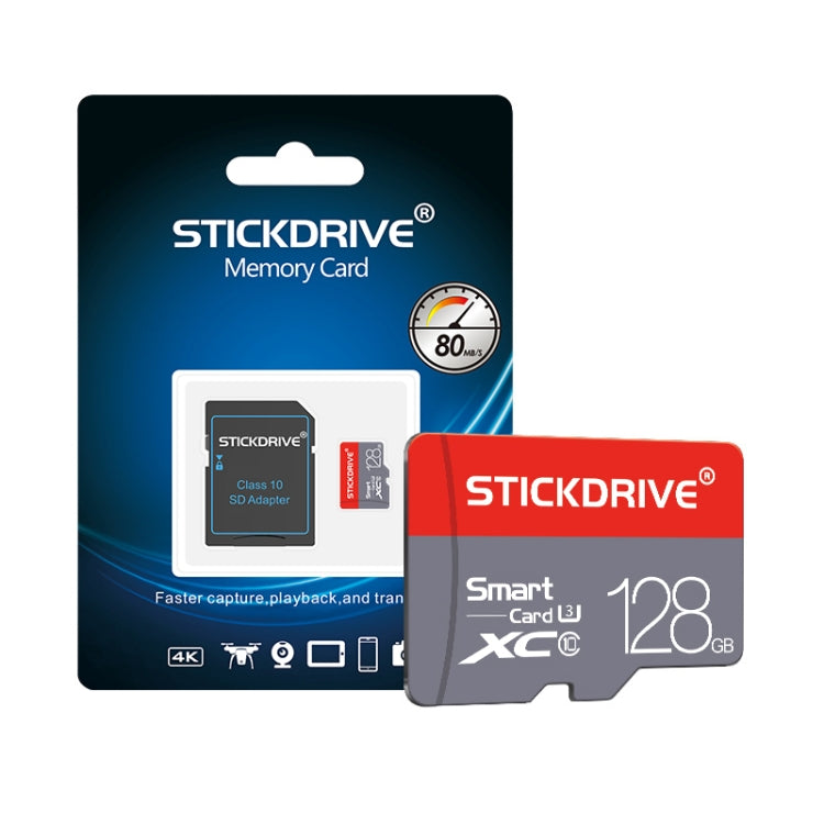 STICKDRIVE 128GB U3 Red and Grey TF(Micro SD) Memory Card - Micro SD Card by STICKDRIVE | Online Shopping UK | buy2fix