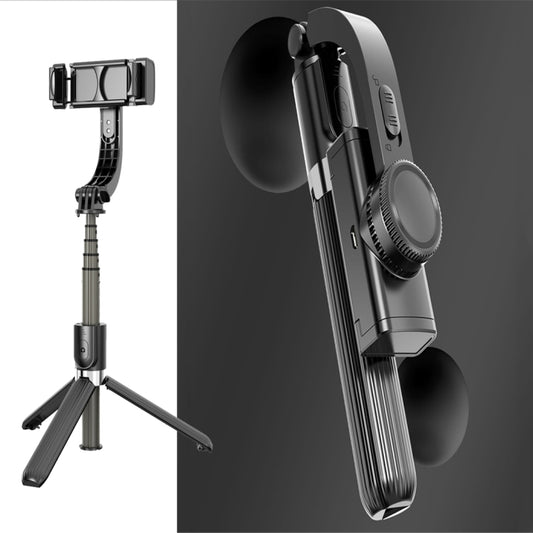 L08 Adjustable Gimbal Stabilize Bluetooth Self-timer Pole Tripod Selfie Stick (Black) - Consumer Electronics by buy2fix | Online Shopping UK | buy2fix