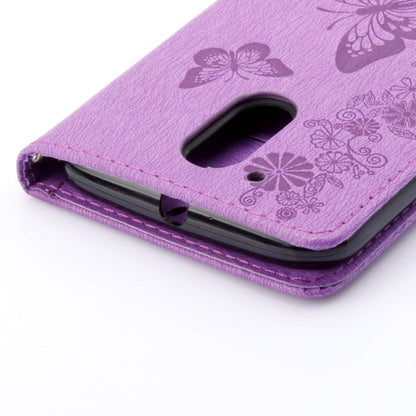 For Motorola Moto G (4rd gen) Plus Pressed Flowers Butterfly Pattern Leather Case with Holder & Card Slots & Wallet(Purple) - Mobile Accessories by buy2fix | Online Shopping UK | buy2fix