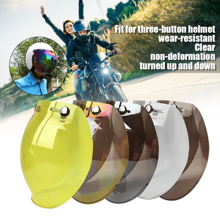 Soman Motorcycle Bubble Visor Open Face Helmet Visor Helmet Windshield Shield with Transparent Frame(Transparent) - Helmets by SOMAN | Online Shopping UK | buy2fix