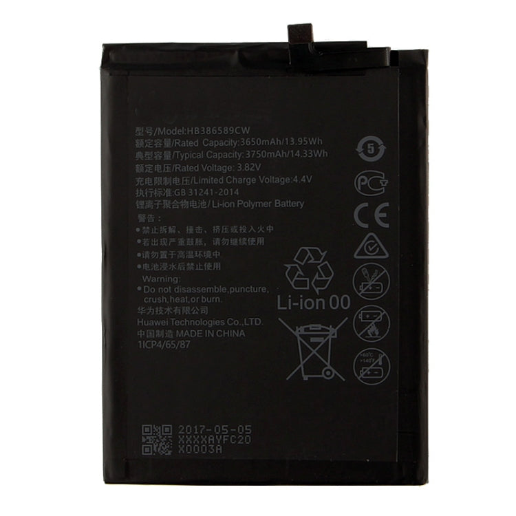 3650mAh Li-Polymer Battery HB386589ECW for Huawei P10 Plus / VKY-AL00 - For Huawei by buy2fix | Online Shopping UK | buy2fix