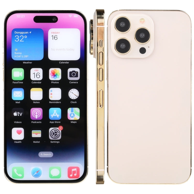 For iPhone 14 Pro Max Color Screen Non-Working Fake Dummy Display Model (Gold) - For iPhone & iPad by buy2fix | Online Shopping UK | buy2fix