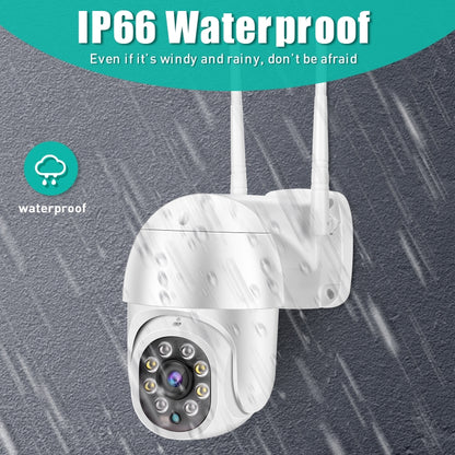 QX43-2 1080P 2.0MP Lens IP66 Waterproof PTZ Rotating WIFI Camera, Support Infrared Night Vision & Two-way Voice Intercom & Motion Detection & 128GB TF Card, AU Plug - Security by buy2fix | Online Shopping UK | buy2fix