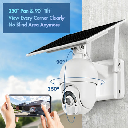 T22 1080P Full HD Solar Powered WiFi Camera, Support PIR Alarm, Night Vision, Two Way Audio, TF Card - Security by buy2fix | Online Shopping UK | buy2fix