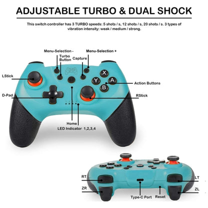 6-axis Bluetooth Joypad Gamepad Game Controller for Switch Pro(Grey) - Gamepads by buy2fix | Online Shopping UK | buy2fix