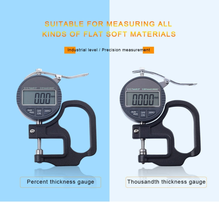 0-25mm Range Digital Display Percentage Thickness Gauge - Consumer Electronics by buy2fix | Online Shopping UK | buy2fix