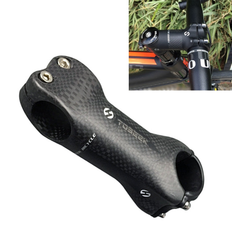 TOSEEK All Carbon Fiber 3KUD Texture Road Mountain Bike Ultra-light Handlebar Stem Riser Faucet, Size: 17 Degree, 130mm (Matte) - Outdoor & Sports by TOSEEK | Online Shopping UK | buy2fix