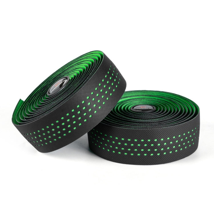 PROMEND GR-082 1 Pair Two-color Antiskid Bicycle Grips Tape (Black+green) - Bicycle Grips by PROMEND | Online Shopping UK | buy2fix