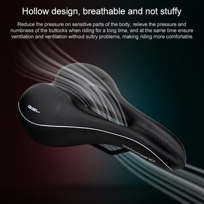 PROMEND SD-565 Hollow Breathable Silicone Bicycle Saddle (Black White) - Outdoor & Sports by PROMEND | Online Shopping UK | buy2fix