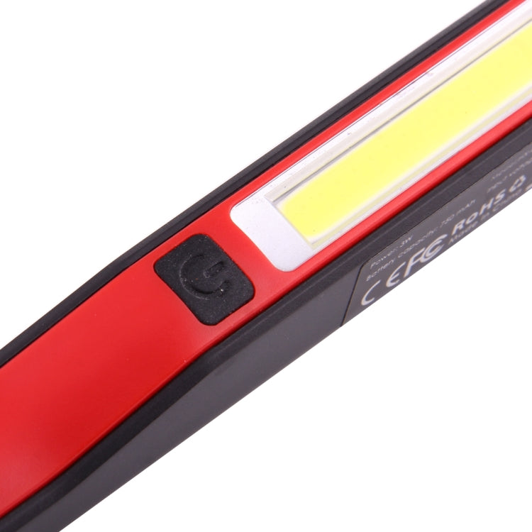 100LM High Brightness Pen Shape Work Light / Flashlight, White Light , COB LED 2-Modes with 90 Degree Rotatable Magnetic Pen Clip(Red) - LED Flashlight by buy2fix | Online Shopping UK | buy2fix