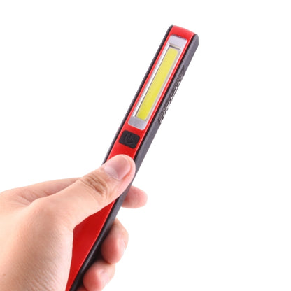 100LM High Brightness Pen Shape Work Light / Flashlight, White Light , COB LED 2-Modes with 90 Degree Rotatable Magnetic Pen Clip(Red) - LED Flashlight by buy2fix | Online Shopping UK | buy2fix