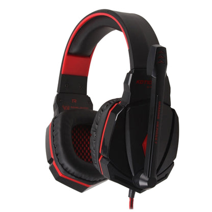 KOTION EACH G4000 Stereo Gaming Headphone Headset Headband with Mic Volume Control LED Light for PC Gamer,Cable Length: About 2.2m(Red + Black) - Multimedia Headset by KOTION EACH | Online Shopping UK | buy2fix