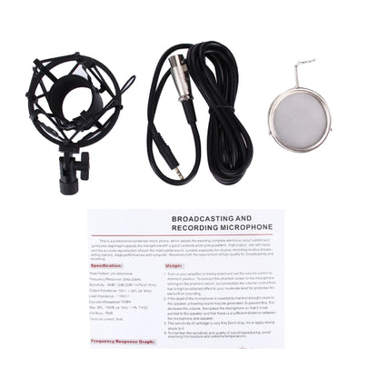 3000 Home KTV Mic Condenser Sound Recording Microphone with Shock Mount & Pop Filter for PC & Laptop, 3.5mm Earphone Port, Cable Length: 2.5m(Black) - Consumer Electronics by buy2fix | Online Shopping UK | buy2fix