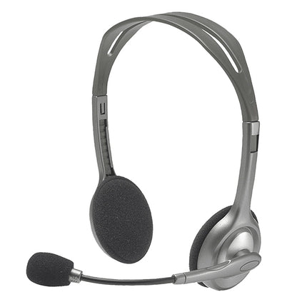 Logitech H110 Dual 3.5mm Audio Plugs Stereo Headset -  by Logitech | Online Shopping UK | buy2fix