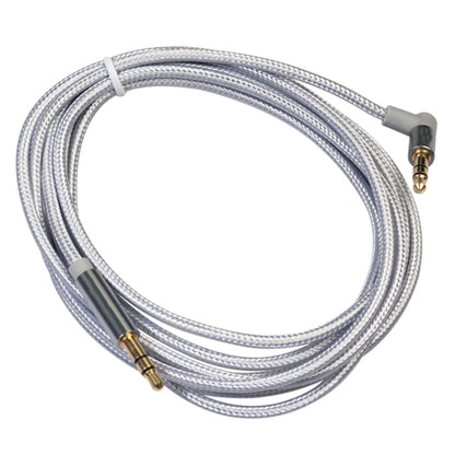 AV01 3.5mm Male to Male Elbow Audio Cable, Length: 2m (Silver Grey) - Aux Cable by buy2fix | Online Shopping UK | buy2fix