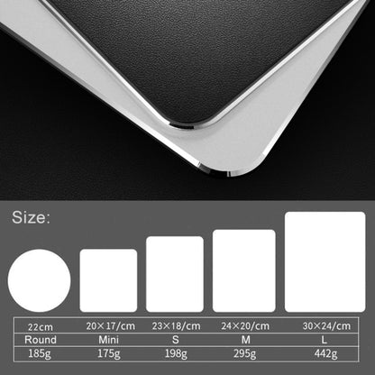 Aluminum Alloy Double-sided Non-slip Mat Desk Mouse Pad, Size : M(Silver) - Mouse Pads by buy2fix | Online Shopping UK | buy2fix