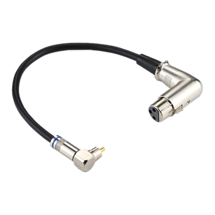 Aluminum Shell RCA Elbow Male to 3 Pin XLR CANNON Elbow Female Audio Connector Adapter for Cable Microphone / Audio Equipment, Total Length: about 30cm - Consumer Electronics by buy2fix | Online Shopping UK | buy2fix