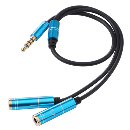 2 x 3.5mm Female to 3.5mm Male Adapter Cable(Blue) - Aux Cable by buy2fix | Online Shopping UK | buy2fix