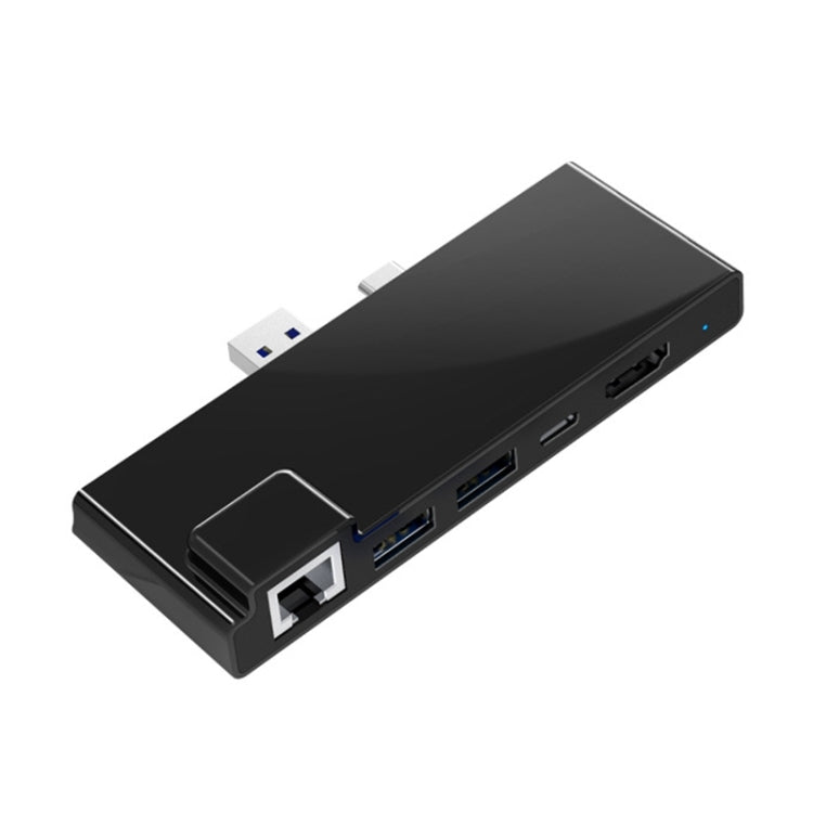 Rocketek SH869 100M RJ45 + HDMI + USB 3.0 x 2 + Type-C x 2 HUB Adapter - USB 3.0 HUB by ROCKETEK | Online Shopping UK | buy2fix