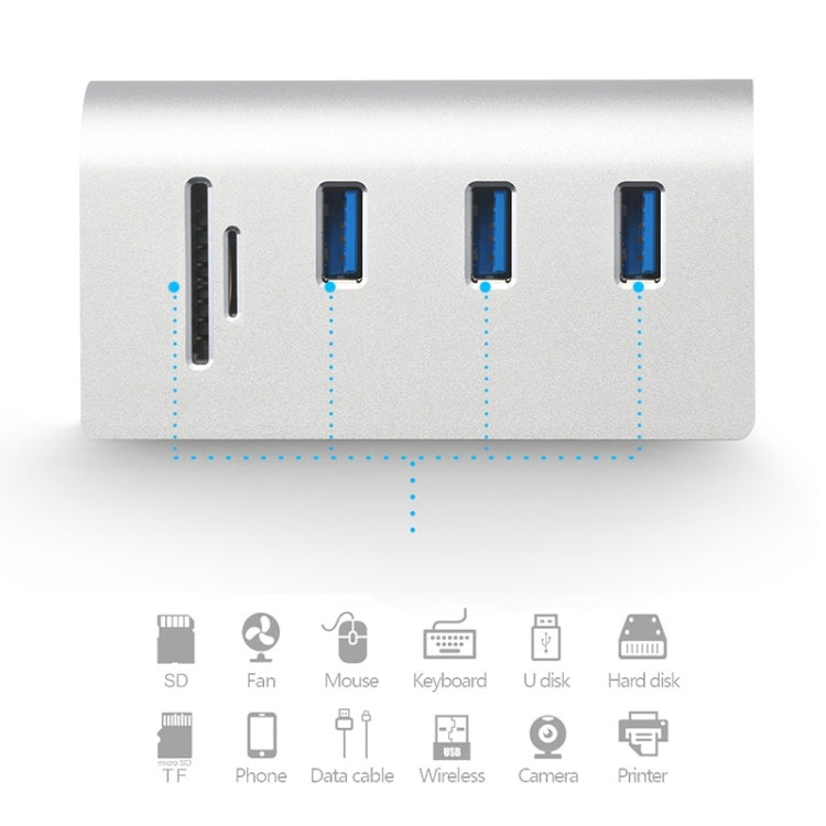 Rocketek HUB-3PC2 High Speed USB 3.0 Splitter HUB Adapter (White) - USB 3.0 HUB by ROCKETEK | Online Shopping UK | buy2fix