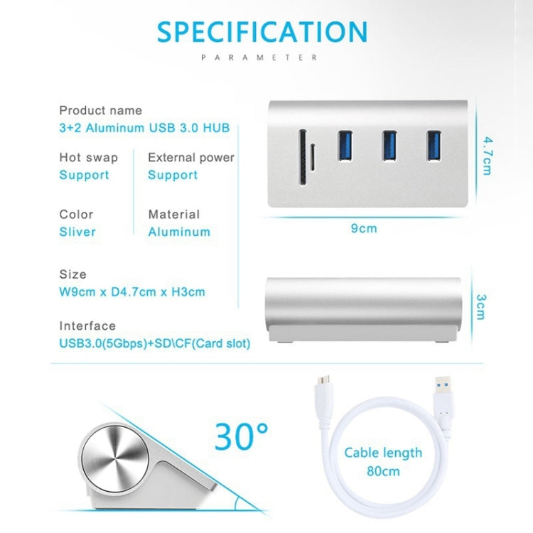 Rocketek HUB-3PC2 High Speed USB 3.0 Splitter HUB Adapter (White) - USB 3.0 HUB by ROCKETEK | Online Shopping UK | buy2fix