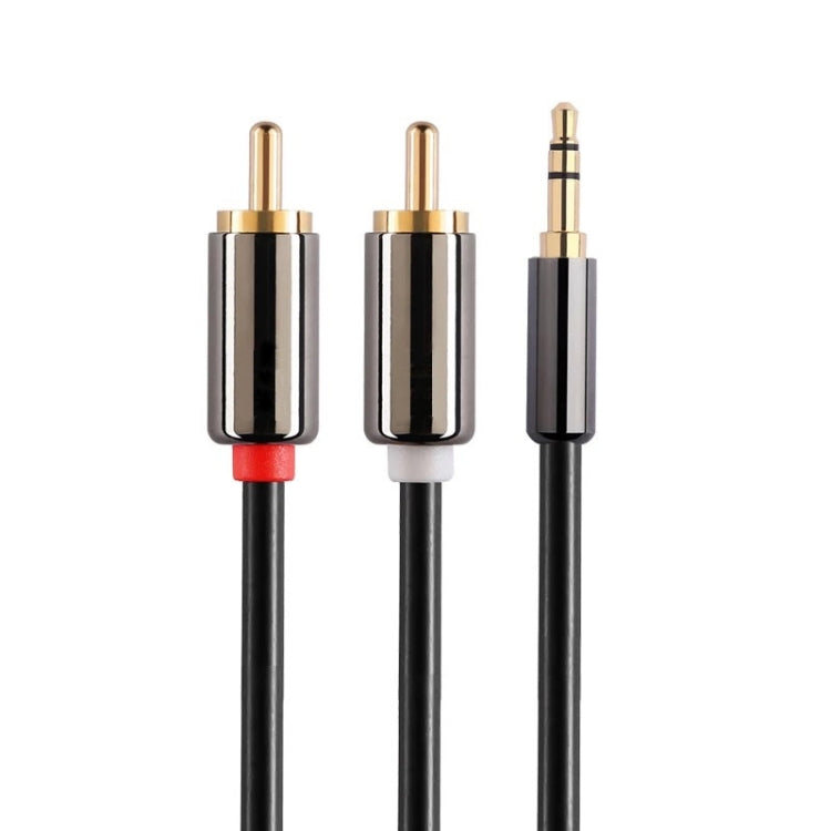 5m Gold Plated 3.5mm Jack to 2 x RCA Male Stereo Audio Cable - RCA Cable by buy2fix | Online Shopping UK | buy2fix